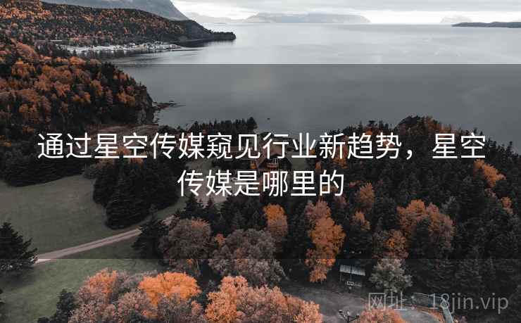 通过星空传媒窥见行业新趋势，星空传媒是哪里的