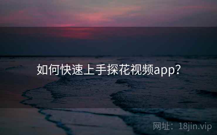 如何快速上手探花视频app？