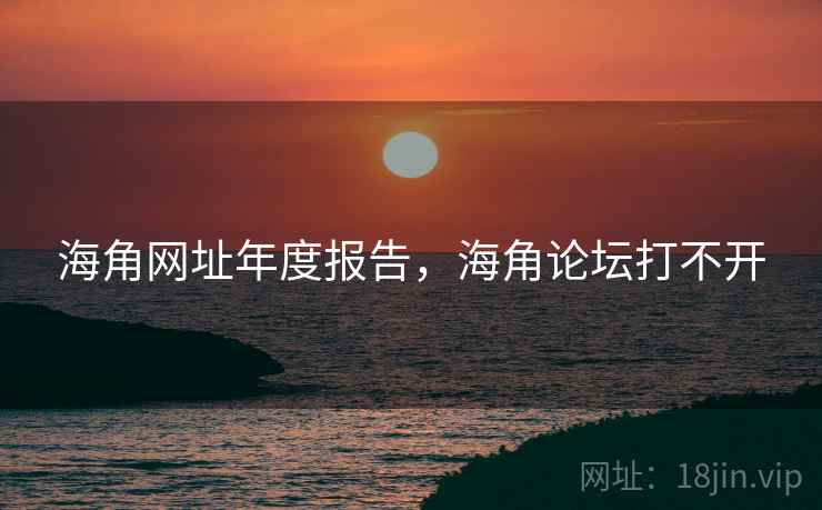 海角网址年度报告，海角论坛打不开