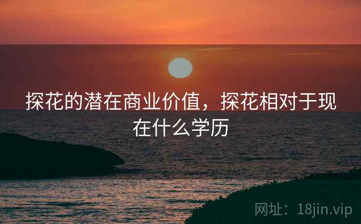 探花的潜在商业价值，探花相对于现在什么学历