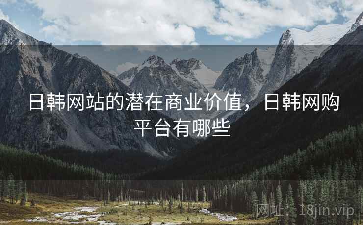 日韩网站的潜在商业价值，日韩网购平台有哪些