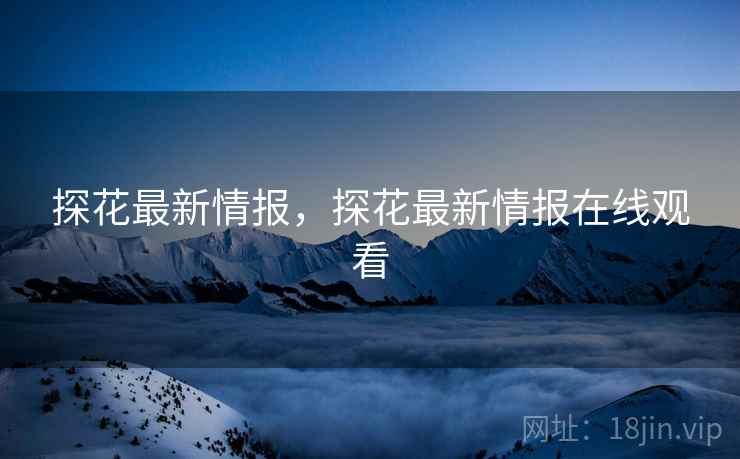 探花最新情报，探花最新情报在线观看